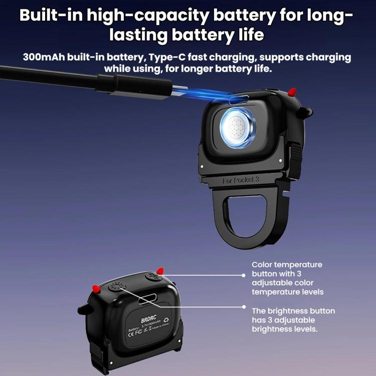 Luz de relleno portátil Monster BRDRC para DJI Osmo Pocket 3 — imagen 8