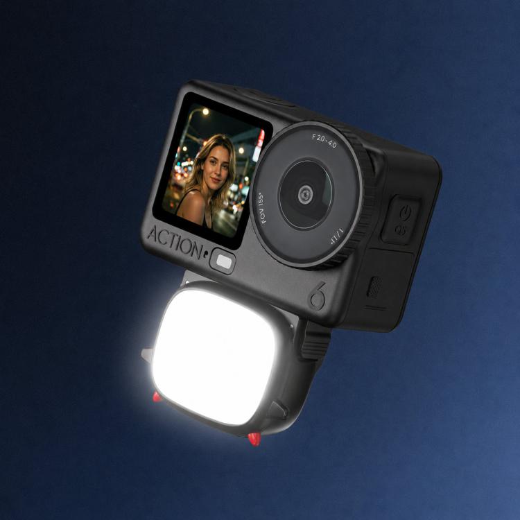 Accesorio de luz de relleno BRDRC para selfies de mano para DJI Osmo Action 6