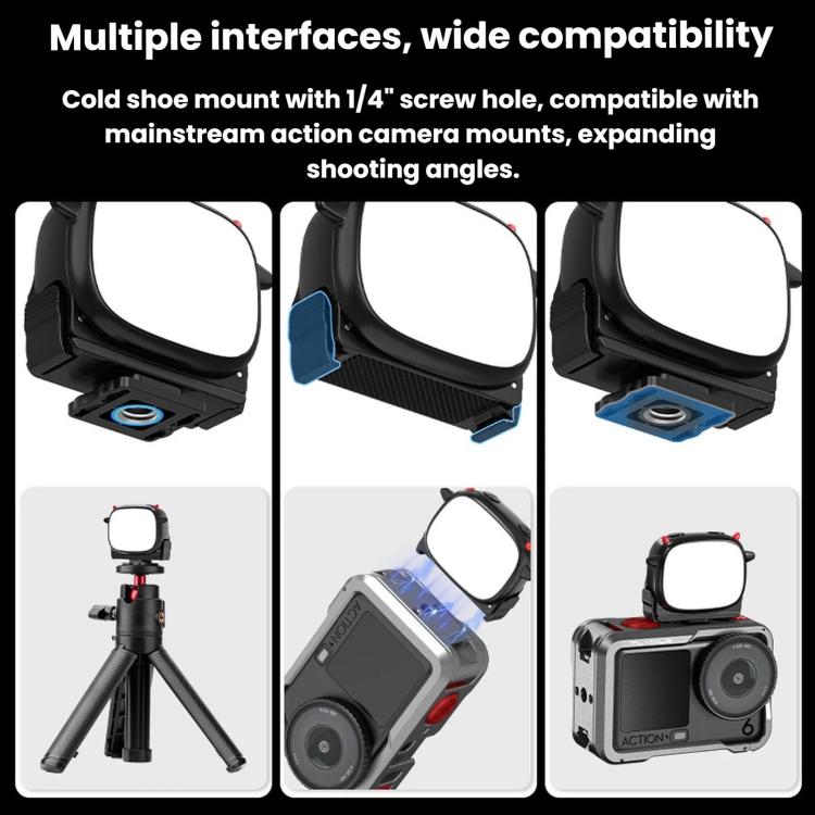 Accesorio de luz de relleno BRDRC para selfies de mano para DJI Osmo Action 6 — imagen 6
