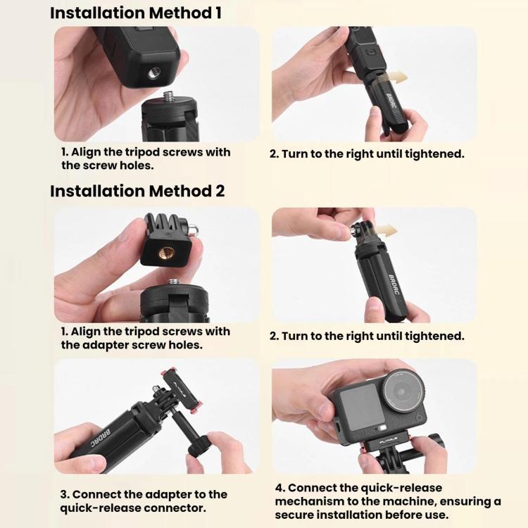 Base de montaje de escritorio BRDRC para trípode 4P / 4 / 3 para DJI Osmo Pocket (negra) — imagen 8