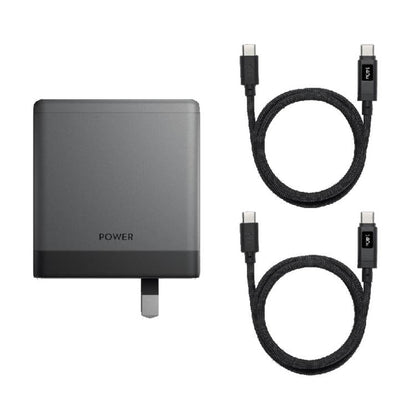 Cables Cargador GaN Original de 140 W, enchufe chino con 2 USB-C