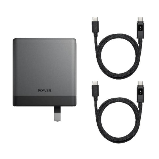 Cables Cargador GaN Original de 140 W, enchufe chino con 2 USB-C