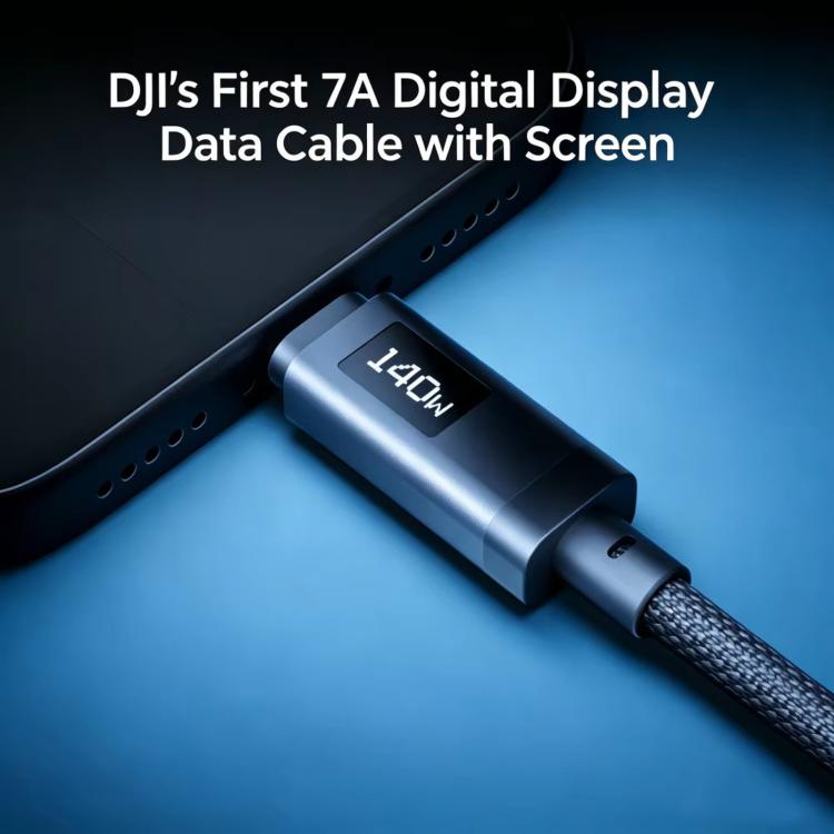 Cable Original USB-C de 7 A con pantalla digital para cargador Power de 140 W GaN, longitud: 1 m — imagen 4