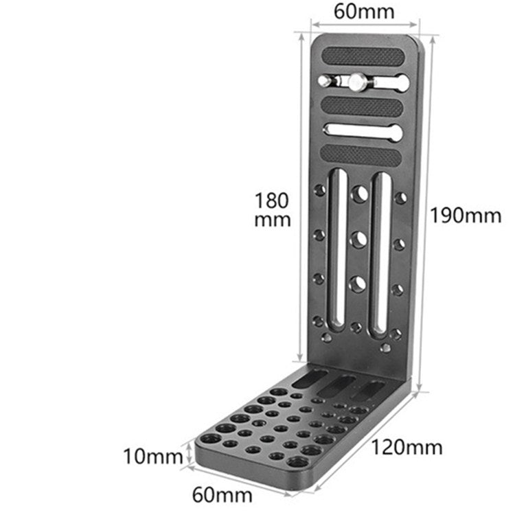 Placa de liberación rápida de trípode de giro / inclinación hidráulico en forma de L BEXIN L130C para cardán RONIN-S para DJ…