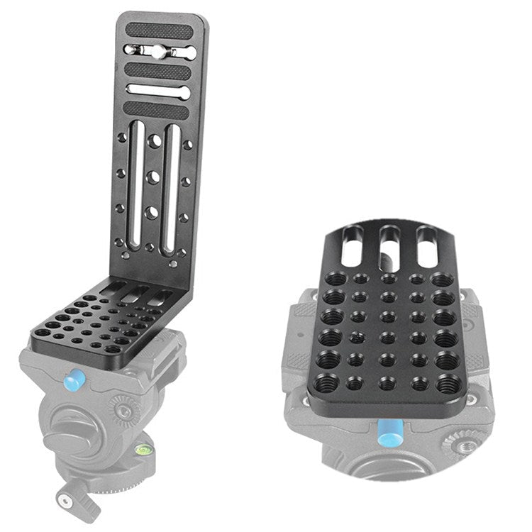 Placa de liberación rápida de trípode de giro / inclinación hidráulico en forma de L BEXIN L130C para cardán RONIN-S para DJ…