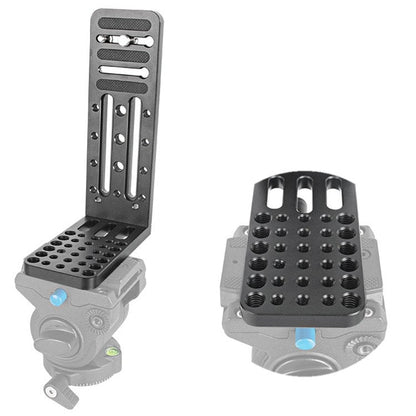 Placa de liberación rápida de trípode de giro / inclinación hidráulico en forma de L BEXIN L130C para cardán RONIN-S para DJ…