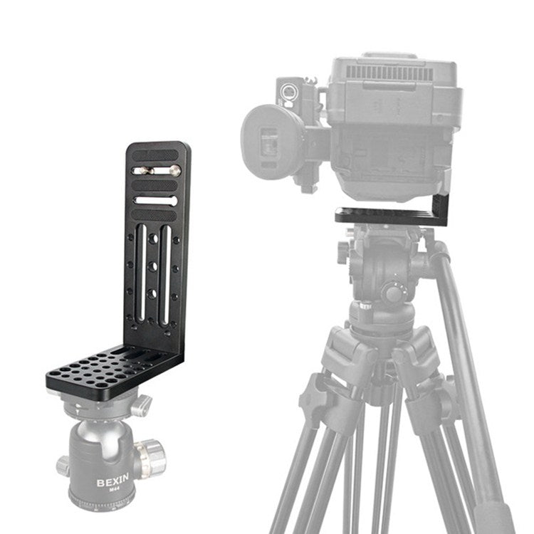 Placa de liberación rápida de trípode de giro / inclinación hidráulico en forma de L BEXIN L130C para cardán RONIN-S para DJ…