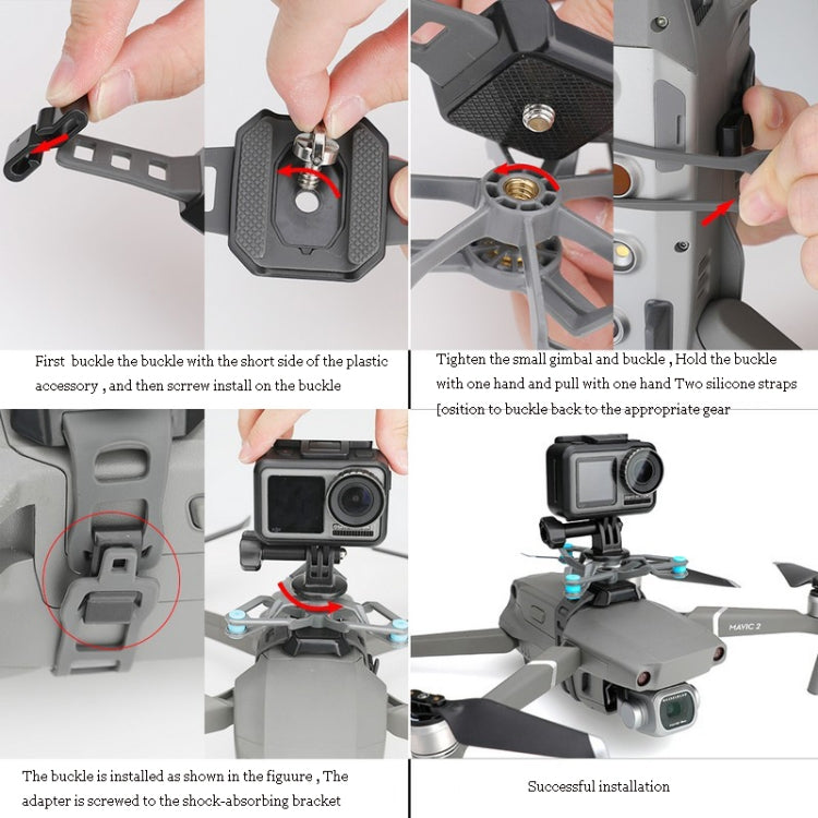 Juego de soportes de amortiguación RCSTQ de hebilla de expansión Universal para DJI Mavic 2 Pro / Mavic Air 2 / Mavic Pro pa…
